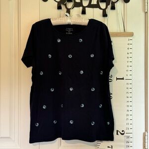 Talbots sparkling t-shirt. 1X Fun way to dress up a casual look!
